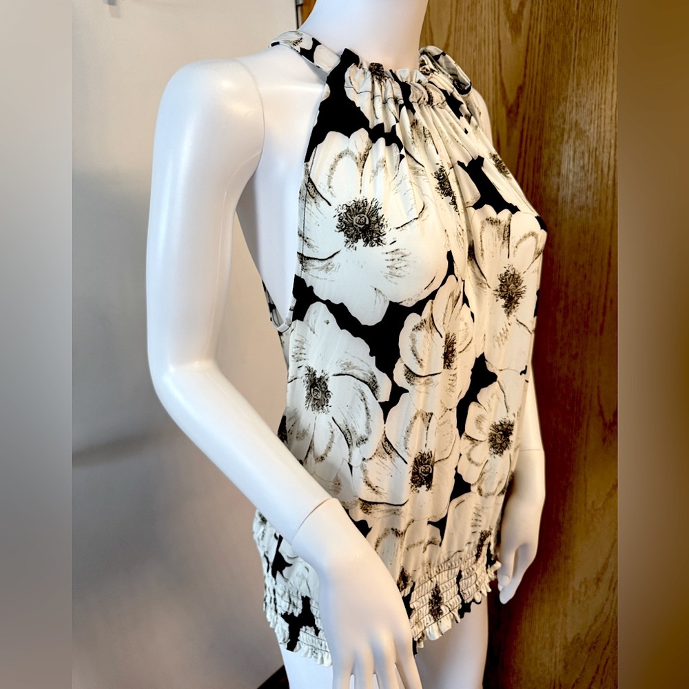 I N C international Concepts Floral Halter top 
size L